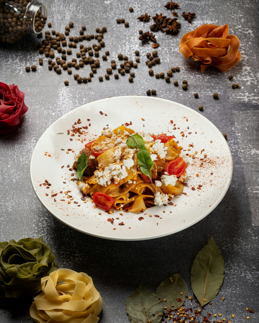 PAPPARDELLE TOMATOES OLIVES RICOTTA